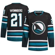 Men's Alex Wennberg San Jose Sharks Alternate Primegreen Jersey - Black Authentic