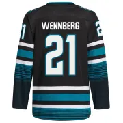 Men's Alex Wennberg San Jose Sharks Alternate Primegreen Jersey - Black Authentic