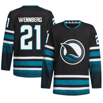 Men's Alex Wennberg San Jose Sharks Alternate Primegreen Jersey - Black Authentic