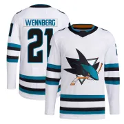 Men's Alex Wennberg San Jose Sharks Away Primegreen Jersey - White Authentic