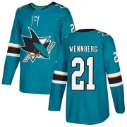 Men's Alex Wennberg San Jose Sharks Home Jersey - Teal Authentic