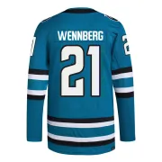 Men's Alex Wennberg San Jose Sharks Home Primegreen Jersey - Teal Authentic