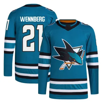 Men's Alex Wennberg San Jose Sharks Home Primegreen Jersey - Teal Authentic