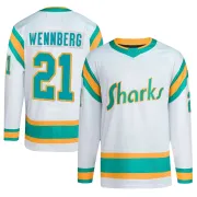 Men's Alex Wennberg San Jose Sharks Reverse Retro 2.0 Jersey - White Authentic