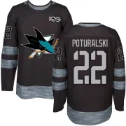 Men's Andrew Poturalski San Jose Sharks 1917-2017 100th Anniversary Jersey - Black Authentic