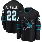 Men's Andrew Poturalski San Jose Sharks Alternate Jersey - Black Breakaway