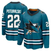 Men's Andrew Poturalski San Jose Sharks Home 2nd Jersey - Teal Breakaway