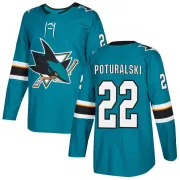 Men's Andrew Poturalski San Jose Sharks Home Jersey - Teal Authentic