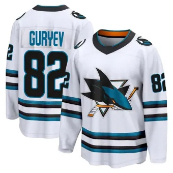 Men's Artem Guryev San Jose Sharks Away 2nd Jersey - White Breakaway