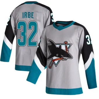 Men's Arturs Irbe San Jose Sharks 2020/21 Reverse Retro Jersey - Gray Authentic