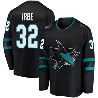 Men's Arturs Irbe San Jose Sharks Alternate Jersey - Black Breakaway