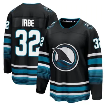 Men's Arturs Irbe San Jose Sharks Alternate Premier Jersey - Black Breakaway