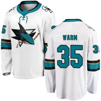 Men's Beck Warm San Jose Sharks Away Jersey - White Breakaway