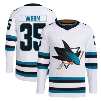 Men's Beck Warm San Jose Sharks Away Primegreen Jersey - White Authentic