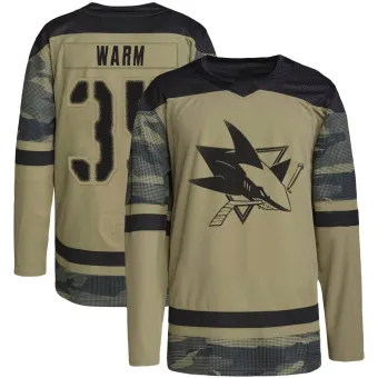 Men's Beck Warm San Jose Sharks Military Appreciation Practice Jersey - Camo Authentic