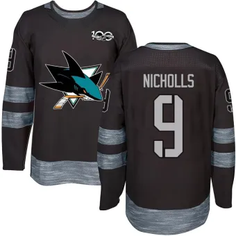 Men's Bernie Nicholls San Jose Sharks 1917-2017 100th Anniversary Jersey - Black Authentic