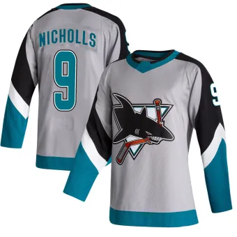 Men's Bernie Nicholls San Jose Sharks 2020/21 Reverse Retro Jersey - Gray Authentic