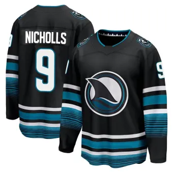 Men's Bernie Nicholls San Jose Sharks Alternate Premier Jersey - Black Breakaway