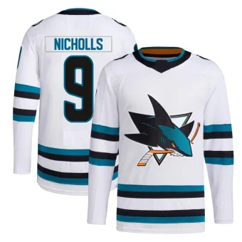 Men's Bernie Nicholls San Jose Sharks Away Primegreen Jersey - White Authentic