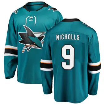 Men's Bernie Nicholls San Jose Sharks Home Jersey - Teal Breakaway