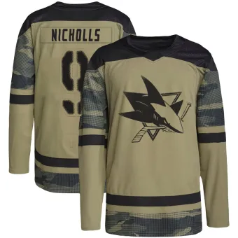 Men's Bernie Nicholls San Jose Sharks Military Appreciation Practice Jersey - Camo Authentic