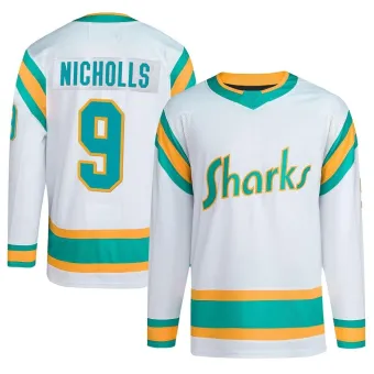 Men's Bernie Nicholls San Jose Sharks Reverse Retro 2.0 Jersey - White Authentic