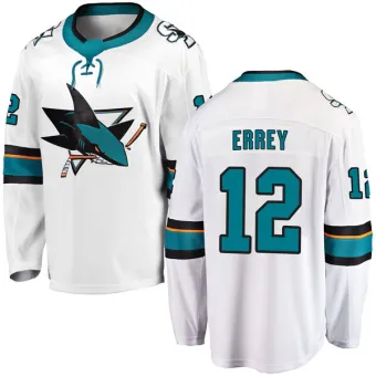 Men's Bob Errey San Jose Sharks Away Jersey - White Breakaway