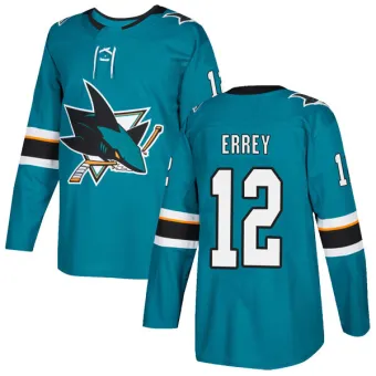 Men's Bob Errey San Jose Sharks Home Jersey - Teal Authentic