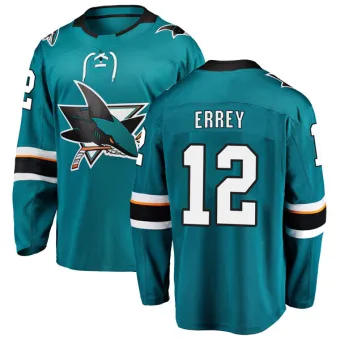 Men's Bob Errey San Jose Sharks Home Jersey - Teal Breakaway