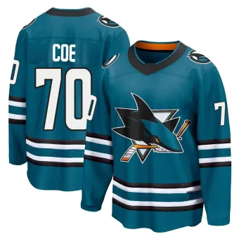 Men's Brandon Coe San Jose Sharks Home 2nd Jersey - Teal Breakaway