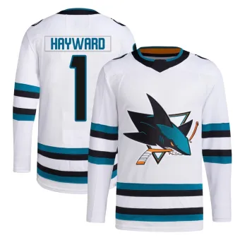 Men's Brian Hayward San Jose Sharks Away Primegreen Jersey - White Authentic