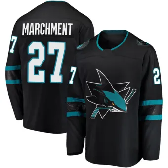 Men's Bryan Marchment San Jose Sharks Alternate Jersey - Black Breakaway