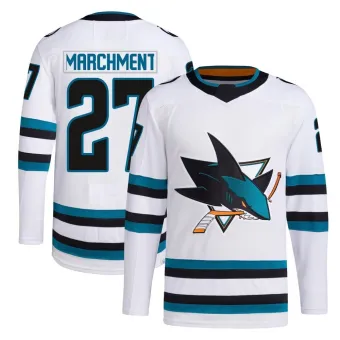 Men's Bryan Marchment San Jose Sharks Away Primegreen Jersey - White Authentic