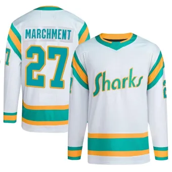 Men's Bryan Marchment San Jose Sharks Reverse Retro 2.0 Jersey - White Authentic