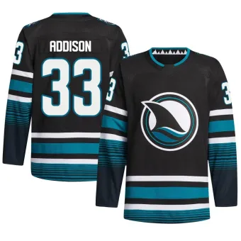 Men's Calen Addison San Jose Sharks Alternate Primegreen Jersey - Black Authentic