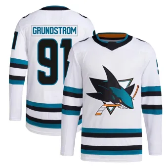 Men's Carl Grundstrom San Jose Sharks Away Primegreen Jersey - White Authentic