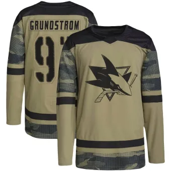 Men's Carl Grundstrom San Jose Sharks Military Appreciation Practice Jersey - Camo Authentic