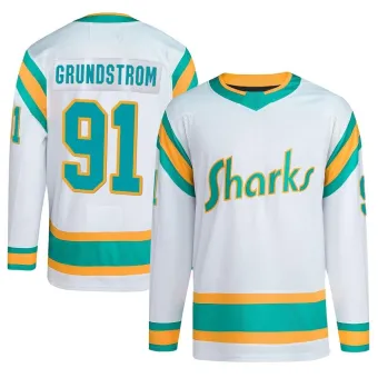 Men's Carl Grundstrom San Jose Sharks Reverse Retro 2.0 Jersey - White Authentic