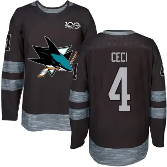 Men's Cody Ceci San Jose Sharks 1917-2017 100th Anniversary Jersey - Black Authentic