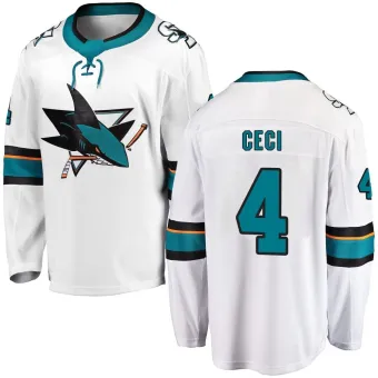 Men's Cody Ceci San Jose Sharks Away Jersey - White Breakaway