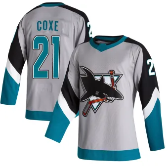 Men's Craig Coxe San Jose Sharks 2020/21 Reverse Retro Jersey - Gray Authentic