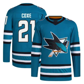 Men's Craig Coxe San Jose Sharks Home Primegreen Jersey - Teal Authentic