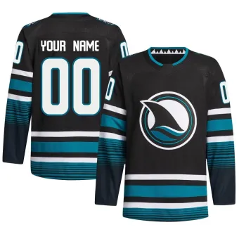 Men's Custom San Jose Sharks Alternate Primegreen Jersey - Black Authentic