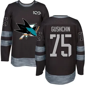 Men's Danil Gushchin San Jose Sharks 1917-2017 100th Anniversary Jersey - Black Authentic