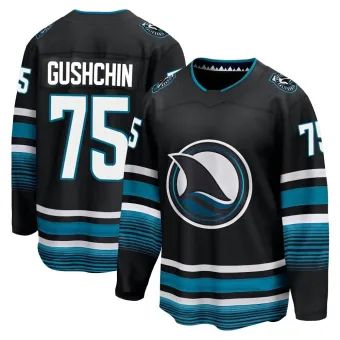 Men's Danil Gushchin San Jose Sharks Alternate Premier Jersey - Black Breakaway