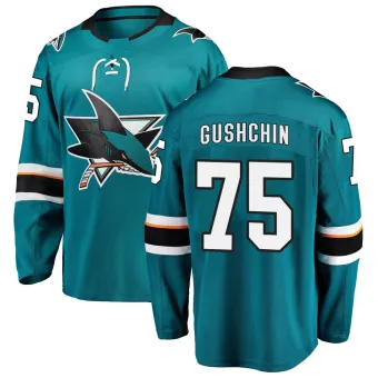 Men's Danil Gushchin San Jose Sharks Home Jersey - Teal Breakaway