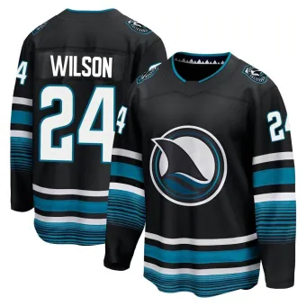 Men's Doug Wilson San Jose Sharks Alternate Premier Jersey - Black Breakaway