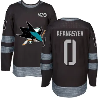 Men's Egor Afanasyev San Jose Sharks 1917-2017 100th Anniversary Jersey - Black Authentic