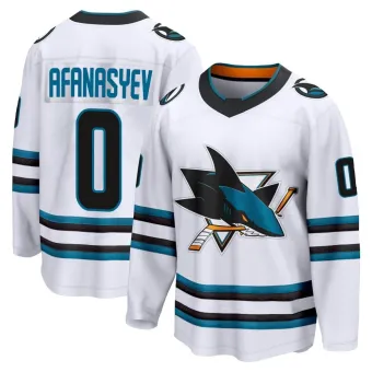 Men's Egor Afanasyev San Jose Sharks Away 2nd Jersey - White Breakaway