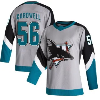 Men's Ethan Cardwell San Jose Sharks 2020/21 Reverse Retro Jersey - Gray Authentic